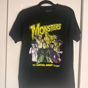 Monsters Graphic Tee - Black